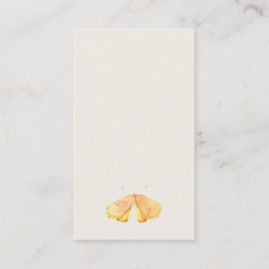 Baby shower van de tuinfauna Butterfly Diaper Raff Informatiekaartje (Achterkant)