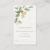 Baby shower van de tuinfauna Butterfly Diaper Raff Informatiekaartje (Voorkant)