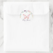 Baby shower van de vacht ronde sticker (Tas)