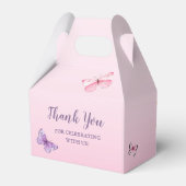 Baby shower van de vlinder Eucalyptus Pink Bedankdoosjes (Achterkant)