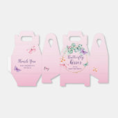 Baby shower van de vlinder Eucalyptus Pink Bedankdoosjes (Uitgevouwen)