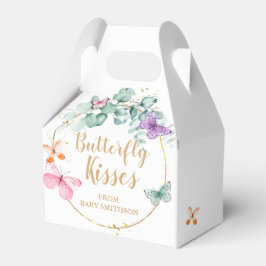 Baby shower van de vlinder Eucalyptus White en Gol Bedankdoosjes