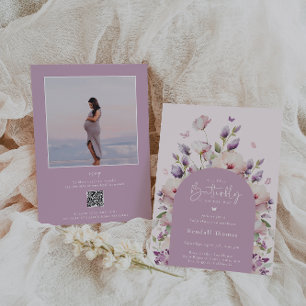 Baby shower van de vlindertuin kaart