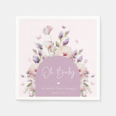 Baby shower van de vlindertuin servet (Voorkant)