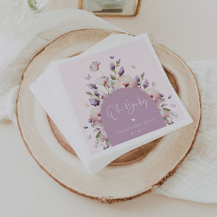 Baby shower van de vlindertuin servet