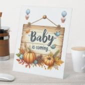 Baby shower van de voetgangerstafel reclamebord met voetstuk (Insitu)