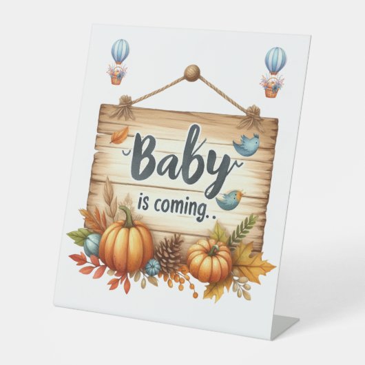 Baby shower van de voetgangerstafel reclamebord met voetstuk (Voorkant)