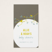 Baby shower van de vogelfamilie: DY Favor Gift Lab Visitekaartjes (Voorkant)