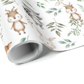 Baby shower van de vogelstand in het bos cadeaupapier (Rol Hoek)