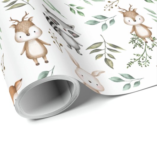 Baby shower van de vogelstand in het bos cadeaupapier (Rol Hoek)