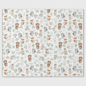 Baby shower van de vogelstand in het bos cadeaupapier (Vlak)