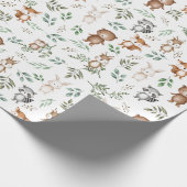 Baby shower van de vogelstand in het bos cadeaupapier (Hoek)