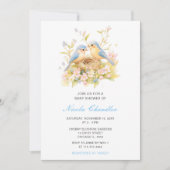 Baby shower van de voorjaarsvogels kaart (Voorkant)