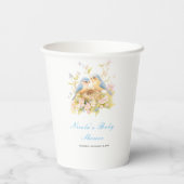 Baby shower van de voorjaarsvogels papieren bekers (Achterkant)