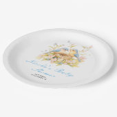 Baby shower van de voorjaarsvogels papieren bordje (Gekanteld)