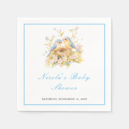 Baby shower van de voorjaarsvogels servet