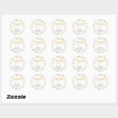 Baby shower van de voorlente van de wilde bloem ronde sticker (Vel)
