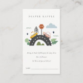 Baby shower van de vuilnisbelten in de stad Cute C Informatiekaartje (Voorkant)