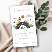 Baby shower van de vuilnisbelten in de stad Cute C Informatiekaartje