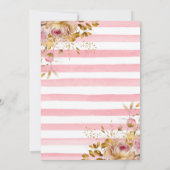 Baby shower van de waterverf Aardbeien Tea Party Kaart (Achterkant)