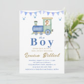 Baby shower van de waterverf kaart (Staand voorkant)