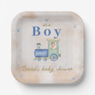 Baby shower van de waterverf papieren bordje