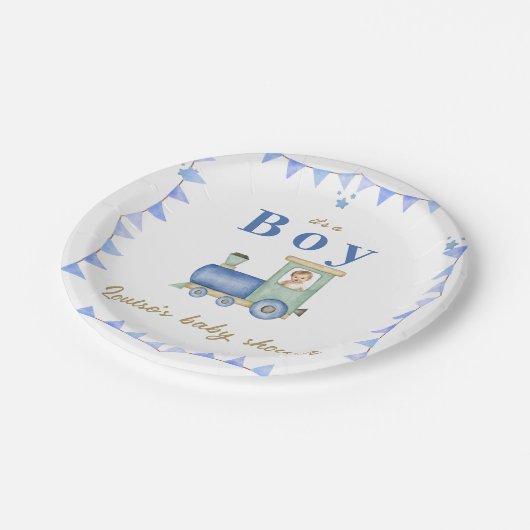 Baby shower van de waterverf papieren bordje (Gekanteld)