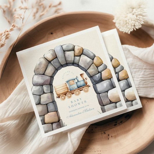 Baby shower van de waterverf servet