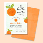 Baby shower van de Waterverf van Cutie Oranje Clem Kaart
