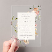 Baby shower van de Waterverf van de Blindweide Acryl Uitnodigingen (Insitu (Draagbaar))