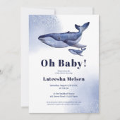 Baby shower van de waterverf van de Cute nautical  Kaart (Voorkant)