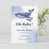 Baby shower van de waterverf van de Cute nautical  Kaart (Staand voorkant)