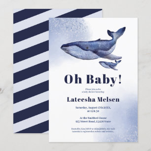 Baby shower van de waterverf van de Cute nautical Kaart