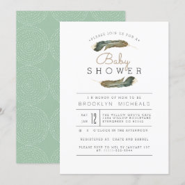 Baby shower van de Waterverf van de navel Kaart