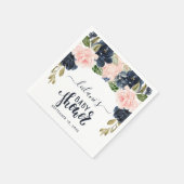 Baby shower van de Waterverf van de roze marinesla Servet (Hoek)