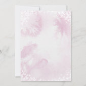 Baby shower van de Waterverf van de Roze winter Bedankkaart (Achterkant)