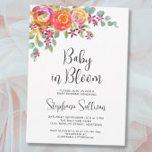 Baby shower van de Waterverf van Floral Herfst Kaart