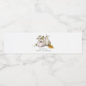 Baby shower van de Waterverf van vogelpompoen Waterfles Etiket (Enkel label)