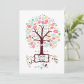 Baby shower van de wervelwervelkolom bedankkaart (Staand voorkant)