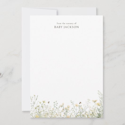 Baby shower van de wilde bij bedankkaart (Voorkant)