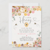 Baby shower van de wilde bloem Kleine honing onder Kaart (Voorkant)