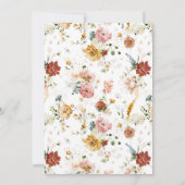 Baby shower van de wilde bloem Kleine honing onder Kaart (Achterkant)