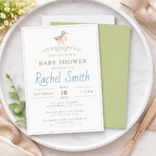 Baby shower van de wilde eend kaart