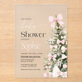 Baby shower van de winterboog acryl uitnodigingen (Voorkant)