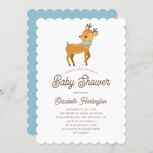 Baby shower van de winterjongen. Hoedhert Kaart