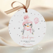 Baby shower van de winterpinguïn bedankjes labels