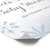 Baby shower van de winterwaterverf poster (Hoek)
