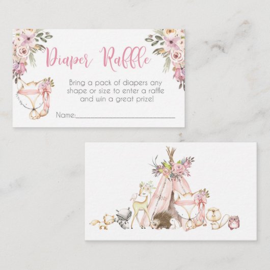 baby shower van de woodbaars informatiekaartje (Voorkant / Achterkant)