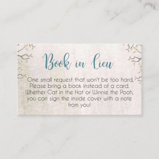 baby shower van de woodbaars informatiekaartje (Voorkant)