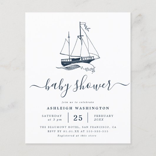 Baby shower van de zeemacht (Voorkant)